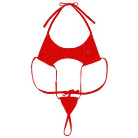 Büyük Beden Kırmızı Bikini Tarzı Seksi Fantezi Gecelik İç Çamaşırı