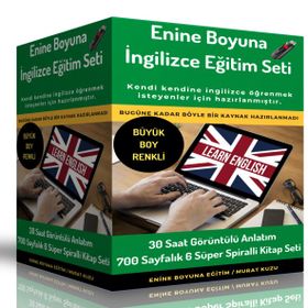 Büyük Boy Renkli Enine Boyuna İngilizce Eğitim Seti