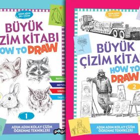 Büyük Çizim Kitabı Seti-2 Kitap Takım - Kolektif