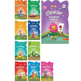 Büyük Şekilli Örnekli Kavramlar Boyama Serisi 10 Kitap - Karatay Yayınları