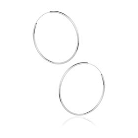 By Barun Silver KP-0153 Gümüş Büyük Boy Halka Kadın Küpe