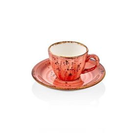 By Bone Porselen 6'lı Harmony Laterite Zest Kahve Fincan Takımı