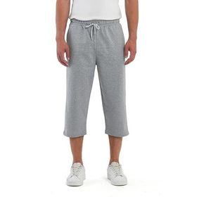BY COMEOR 1001 Açık Gri Erkek Spor Kapri Şort