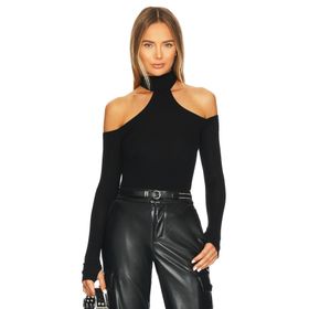 By Kul Design 3ERFR544 Siyah Balıkçı Yaka Asimetrik Jarse Kadın Bluz