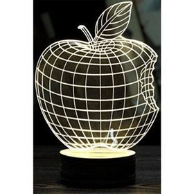 By-Lamp 3 Boyutlu Elma Gece Masa Lambası