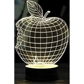 By-Lamp 3 Boyutlu Elma Gece Masa Lambası