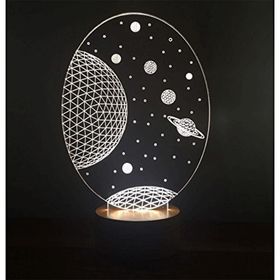 By-Lamp 3 Boyutlu Galaxy Saturn Masa Lambası