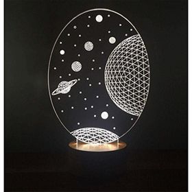 By-Lamp 3 Boyutlu Galaxy Saturn Masa Lambası