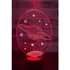 By-Lamp 3 Boyutlu Galaxy Saturn Yeni Masa Lambası