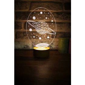 By-Lamp 3 Boyutlu Galaxy Saturn Yeni Masa Lambası