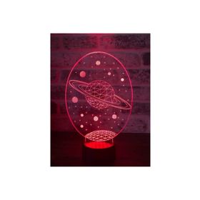 By-Lamp 3 Boyutlu Galaxy Saturn Yeni Masa Lambası