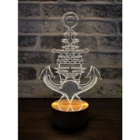 By-Lamp 3 Boyutlu Gemi Çapa Masa Lambası