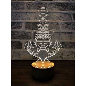 By-Lamp 3 Boyutlu Gemi Çapa Masa Lambası