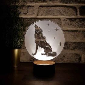 By-Lamp 3 Boyutlu Kurt Masa Lambası