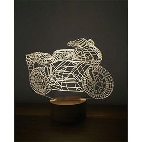By-Lamp 3 Boyutlu Motorsiklet Masa Lambası