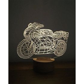 By-Lamp 3 Boyutlu Motorsiklet Masa Lambası