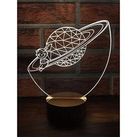 By-Lamp 3 Boyutlu Satürn Kız Masa Lambası