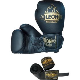 By Leon 1982 Leon Blade Training Siyah Boks Kickboks ve Muay Thai Eldiveni