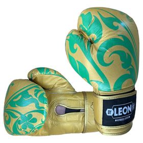 By Leon 1982 Leon Flower Deri Altın Sarısı Boks Kickboks ve Muay Thai Eldiveni