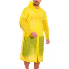 By Marine BYMMRC881R01 Sarı Kapüşonlu Çıtçıtlı Eva Unisex Yağmurluk
