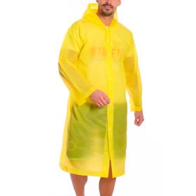 By Marine BYMMRC881R01 Sarı Kapüşonlu Çıtçıtlı Eva Unisex Yağmurluk