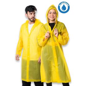 By Marine BYMMRC881R01 Sarı Kapüşonlu Çıtçıtlı Eva Unisex Yağmurluk