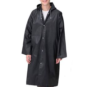 By Marine BYMMRC881R03 Siyah Kapüşonlu Çıtçıtlı Eva Unisex Yağmurluk