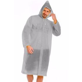 By Marine BYMMRC881R05 Gri Kapüşonlu Çıtçıtlı Eva Unisex Yağmurluk