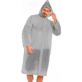By Marine BYMMRC881R05 Gri Kapüşonlu Çıtçıtlı Eva Unisex Yağmurluk