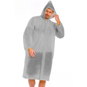 By Marine BYMMRC881R05 Gri Kapüşonlu Çıtçıtlı Eva Unisex Yağmurluk