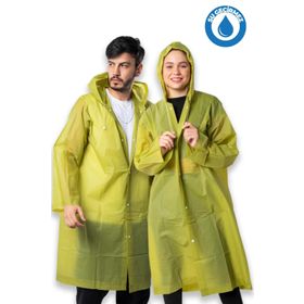 By Marine BYMMRC881R06 Haki Kapüşonlu Çıtçıtlı Eva Unisex Yağmurluk