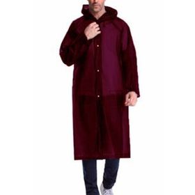 By Marine BYMMRC881R07 Bordo Kapüşonlu Çıtçıtlı Eva Unisex Yağmurluk