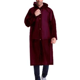 By Marine BYMMRC881R07 Bordo Kapüşonlu Çıtçıtlı Eva Unisex Yağmurluk