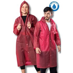 By Marine BYMMRC881R07 Bordo Kapüşonlu Çıtçıtlı Eva Unisex Yağmurluk