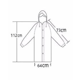 By Marine BYMMRC881R10 Su Yeşili Kapüşonlu Çıtçıtlı Eva Unisex Yağmurluk