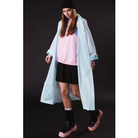 By Marine BYMMRC881R10 Su Yeşili Kapüşonlu Çıtçıtlı Eva Unisex Yağmurluk