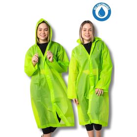 By Marine BYMMRC881R12 Yeşil Kapüşonlu Çıtçıtlı Eva Unisex Yağmurluk