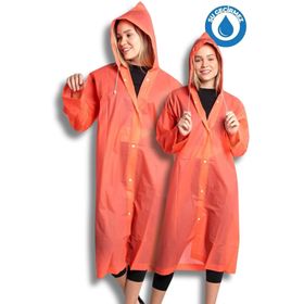 By Marine BYMMRC881R14 Turuncu Kapüşonlu Çıtçıtlı Eva Unisex Yağmurluk