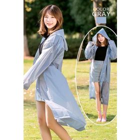 By Marine CDRC881R05 Gri Çanta Korumalı Kapüşonlu Çıtçıtlı Eva Unisex Yağmurluk