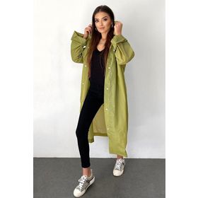 By Marine CDRC881R06 Haki Kapüşonlu Çıtçıtlı Eva Unisex Yağmurluk