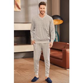 By Mecit 2757 Gri Erkek Pijama Takımı