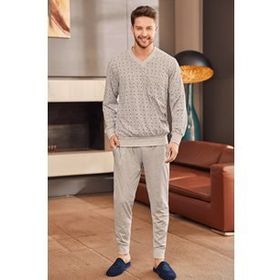 By Mecit 2757 Gri Erkek Pijama Takımı