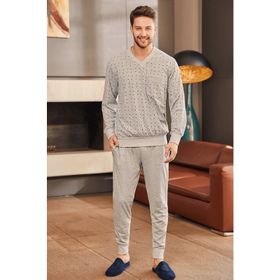 By Mecit 2757 Gri Erkek Pijama Takımı