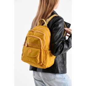 Byhakan Mega 255 255 Krinkıl Kumaş Sarı Kadın Sırt Çantası
