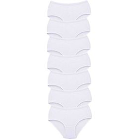 Byline Beyaz XL 7 Adet Tutku Kadın Yüksek Bel Bato Kalın Lastik Külot