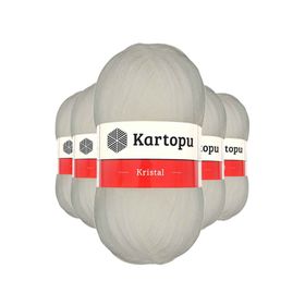 Byline Ekru K013 5 Adet Kristal Çift Katlı El Örgü Lif İpi