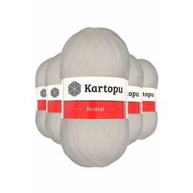 Byline Ekru K013 5 Adet Kristal Çift Katlı El Örgü Lif İpi