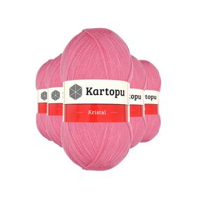 Byline Koyu Pembe K1790 5 Adet Kristal Çift Katlı El Örgü Lif İpi