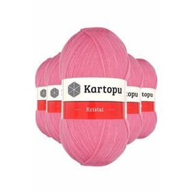 Byline Koyu Pembe K1790 5 Adet Kristal Çift Katlı El Örgü Lif İpi