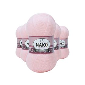 Byline Pembe 11502 5 Adet Angora Lüks El Örgü İpi